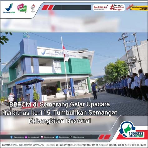 Bbpom Di Semarang Gelar Upacara Harkitnas Ke Tumbuhkan Semangat