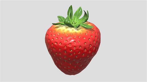 Strawberry Low Poly Pbr Realistic Buy Royalty Free 3d Model By Frezzy Frezzy3d D6ab1b7