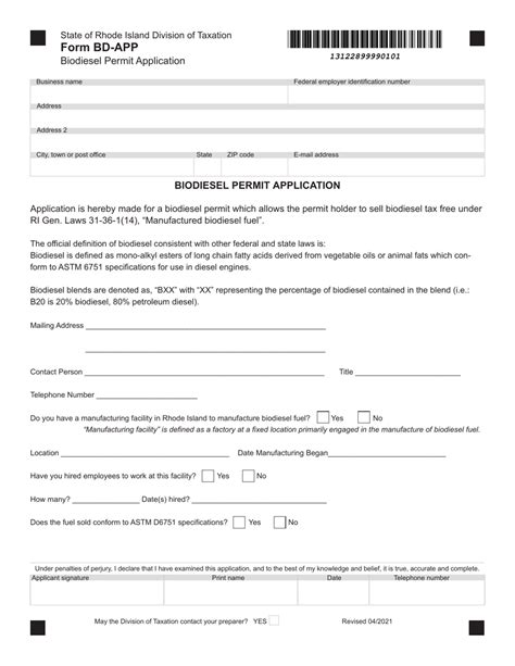 Form Bd App Fill Out Sign Online And Download Fillable Pdf Rhode Island Templateroller