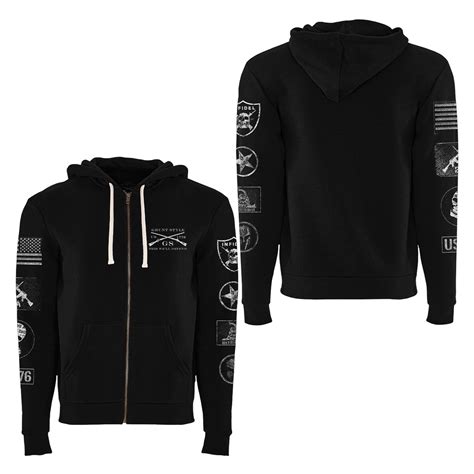 Grunt Style Patch Full-Zip Hoodie - Black – Grunt Style, LLC