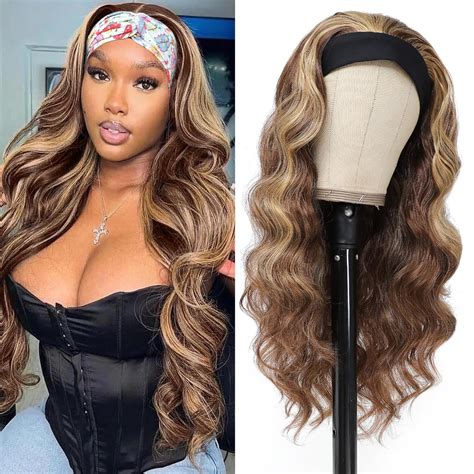 Amazon Xccoco Glueless Headband Wigs For Black Women Brown Blonde