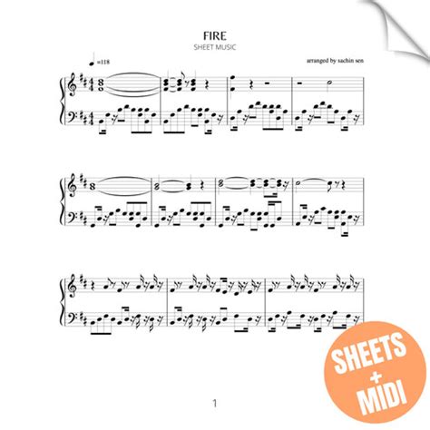 Fire Sheet Music Midi Sachin Sen