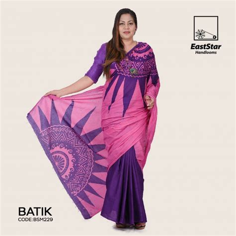 Sri Lankan Batik Saree Bsm229 East Star Handlooms