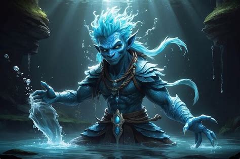 Premium Photo Fantasy Water Character