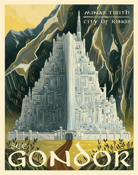 Gondor See Middle Earth Lotr Print Etsy Middle Earth Art Tolkien