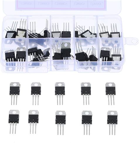 Amazon FORLUZ Diode 50pcs 10 Types L78 Series Mosfet Transistors