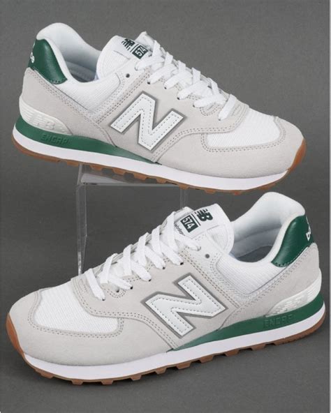 New Balance 574 Trainer White Green 80s Casual Classics