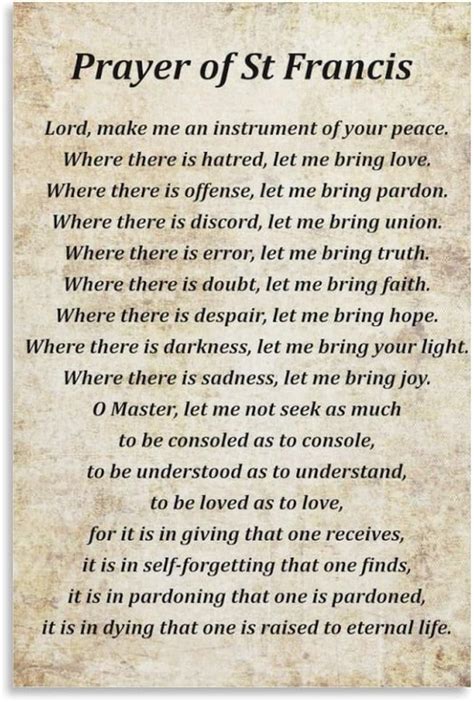 St Francis Of Assisi Prayer Of St Francis Lord Make Me An Instrument