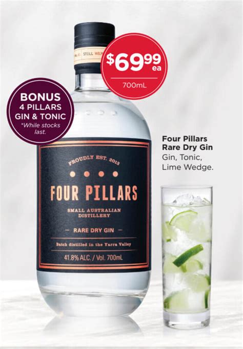 Four Pillars Rare Dry Gin Ml Offer At Porters