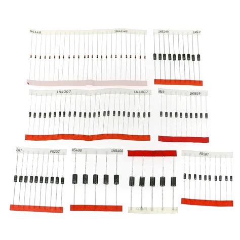 100pcs 8values Fast Switching Schottky Diode Kit Set 1n4148 1n4007