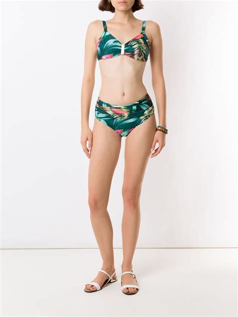 Lygia Nanny Anne Leaf Print Bikini Farfetch