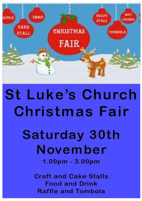 Winnington Park On Twitter St Lukes Church Christmas Fair At