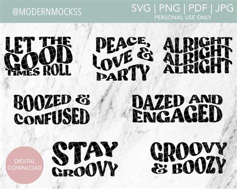 Dazed And Engaged Svg Bundle Bridal Party Svg Boozed And Confused Png Retro Bridal Party 