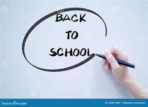 Back To School Text Handwriting On Whiteboard Stock Photo Image Of