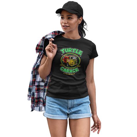 Playera Negra Dama Teenage Mutant Ninja Turtles Garage