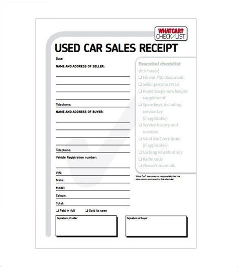 Car Sale Invoice Template Word Invoice Template