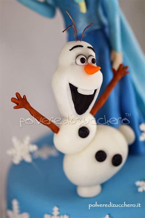 Torta Decorata Frozen Cake Disney Elsa E OLaf In Pasta Di Zucchero