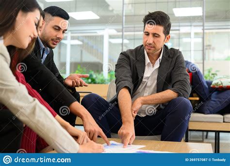 Group Of Business Team Meeting And Brainstorming At Office Stock Image