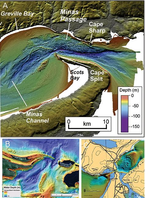 2 Multibeam Bathymetric Images Shaded Relief Of Selected Prospective