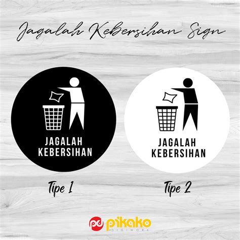 Jual Sign Board Signage Acrylic Papan Akrilik Jagalah Kebersihan