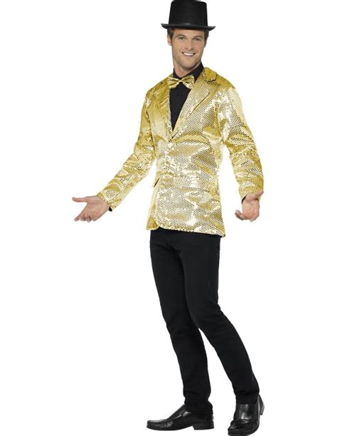 Luxus Disco Pailletten Jacke Gold G Nstige Faschings Kost Me Bei