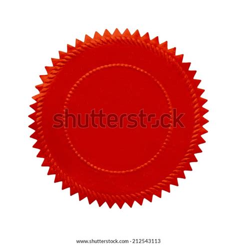 Round Ornate Red Seal Copy Space Stock Photo Edit Now 212543113