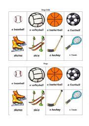 Sports Bingo game ESL worksheet by leisan Descubra a emoção do jogo