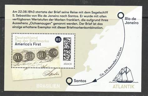 DEUTSCHLAND BUND APRIL 2024 Block Bl 93 Michel 3822 Tag Der Briefmarke