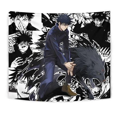 Megumi Fushiguro Tapestry Custom Jujutsu Kaisen Anime Manga Room Decor Anime Tapestry Manga