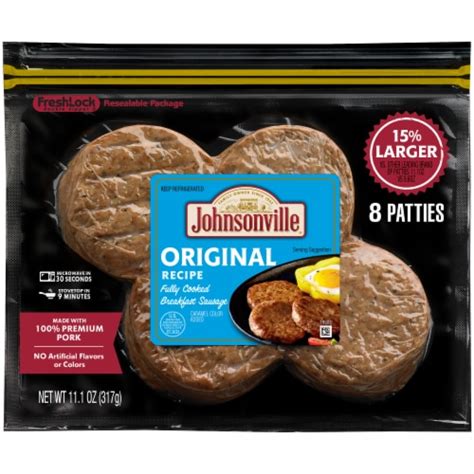 Johnsonville Original Recipe Fully Cooked Breakfast Sausage Patties