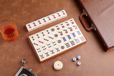 Mose Cafolo Chinese Mahjong Game Set X Large Numbered White