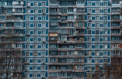 View of Soviet Brutalist Architecture in Moscow. Stock Photo - Image of ...