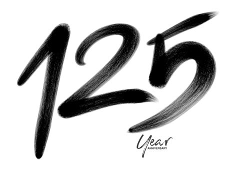 125 Years Anniversary Celebration Vector Template 125 Number Logo