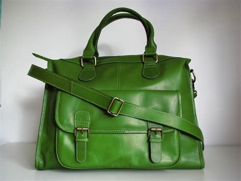 Green Leather Tote Bags Iucn Water