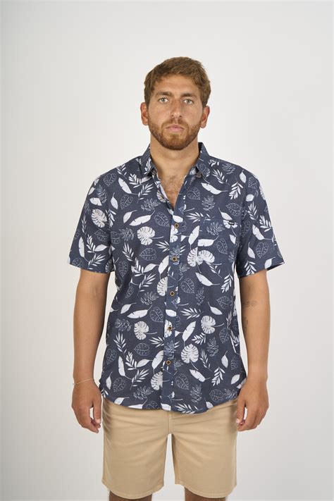 Ripley Camisa Manga Corta Algod N Hombre Reef Leaf