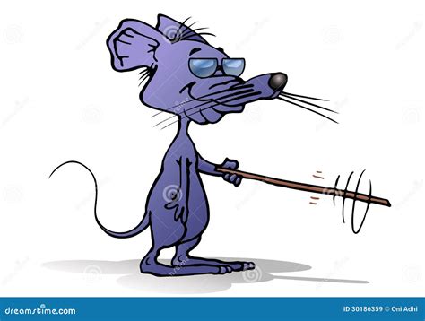 Blind Mouse With Sunglasses Royalty-Free Stock Image | CartoonDealer ...