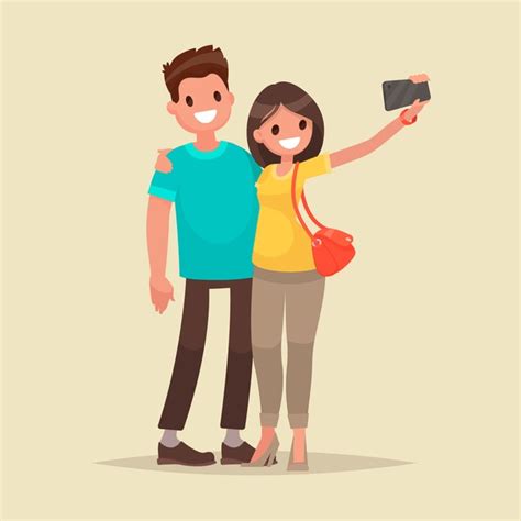 Couple Selfie Over 7 599 Royalty Free Licensable Stock Vectors