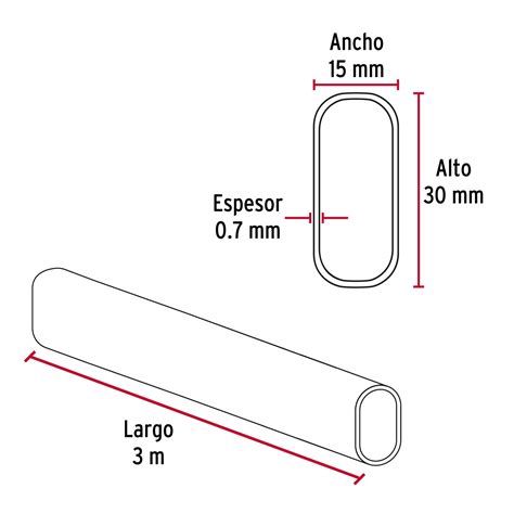 Tubo Ovalado Para Cl Set M Aluminio Hermex Tubos Bridas Y