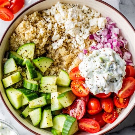 Mediterranean Quinoa Bowl The Almond Eater