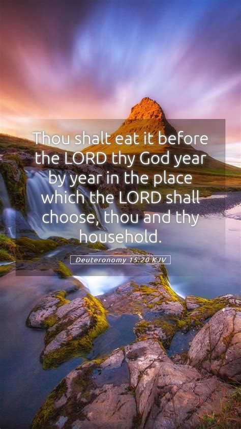 Deuteronomy Kjv Mobile Phone Wallpaper Thou Shalt Eat It Before