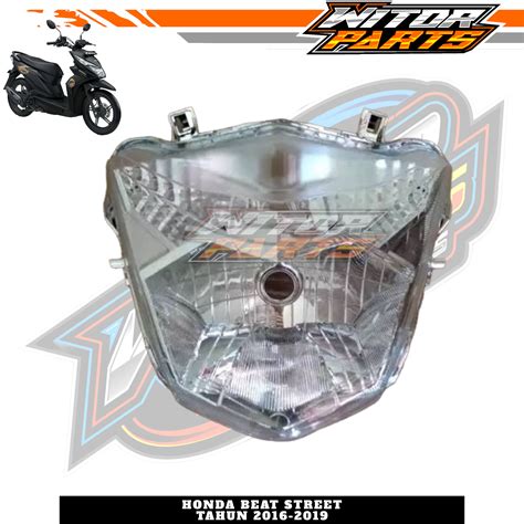 Reflektor Lampu Depan Honda Beat Street 2016 2017 2018 2019 Mika Kaca