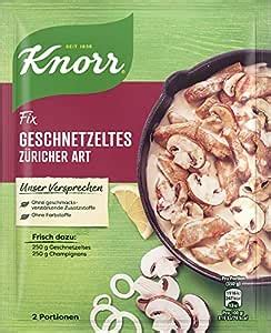 Knorr Fix Geschnetzeltes Z Richer Art G Amazon De Lebensmittel