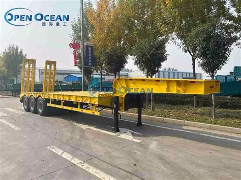 Heavy Duty Ton Low Loader Excavator Trailer Gooseneck Semi Trailers