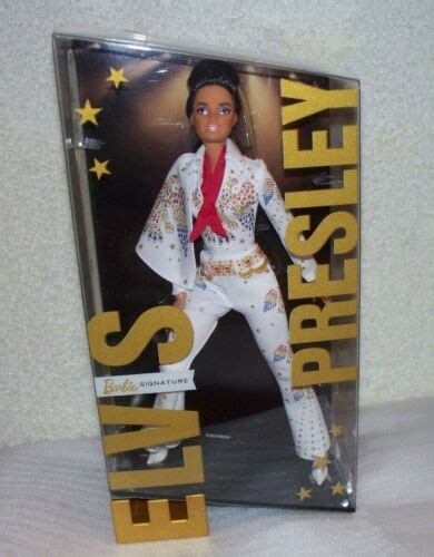 Elvis Presley Barbie Doll 2021 White Eagle Jumpsuit King Of Rock N Roll In Hand Ebay