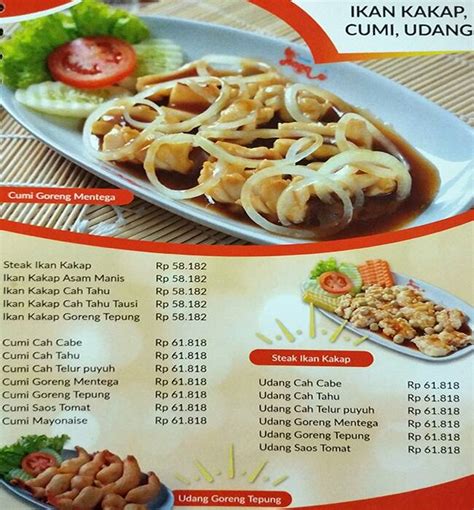 Menu At Bakmi Naga Restaurant Jakarta Impian Jaya Ancol