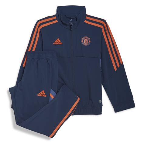 Ensemble survêtement enfant Manchester United bleu orange 2022 23 sur