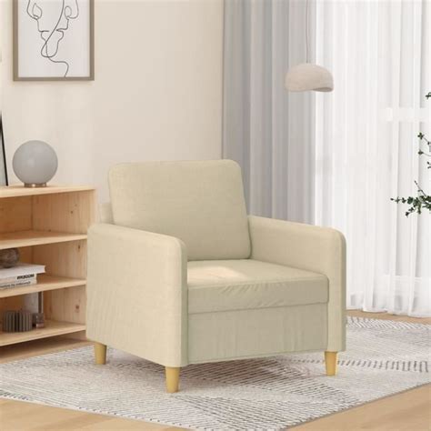 Pwshymi Fauteuil Cr Me Cm Tissu D Cdiscount Maison