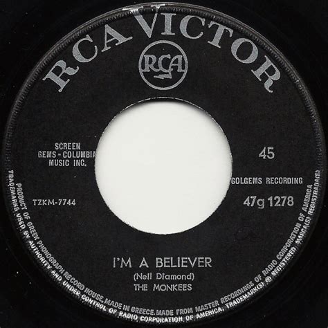 The Monkees - I'm A Believer (1966, Vinyl) | Discogs