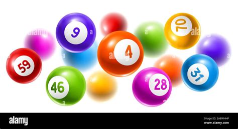 Bingo Or Lottery Colored Number Balls Stock Vector Image Art Alamy