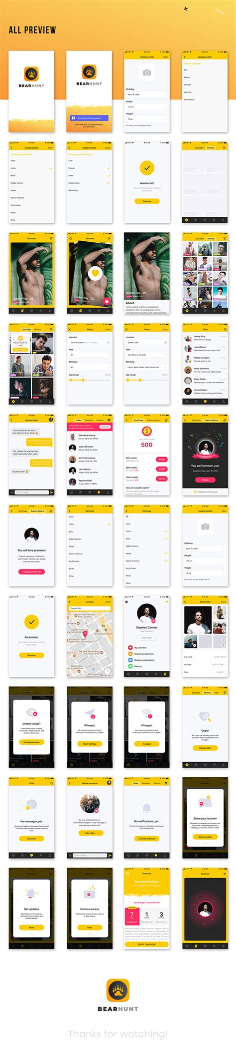 Gay Dating Mobile UI Kit On Behance